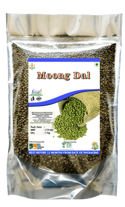 Moong - 1 Kg, 100% Pure, FSSAI Certified | 1Kg