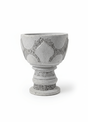 Elegant Grey Concrete Planter | Textured Garden Urn Pot for Outdoor & Indoor Decor Elegant Grey Concrete Planter | Textured Garden Urn Pot for Outdoor & Indoor Decor
