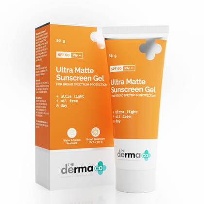 The Derma Co Ultra Matte Sunscreen Gel With SPF 60 PA+++ (50g) The Derma Co Ultra Matte Sunscreen Gel With SPF 60 PA+++ (50g)