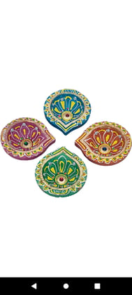 Designed Colorful Diyas Designed Colorful Diyas