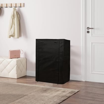 4-Layer Dustproof Cover for Shoe Rack – Zip-Fabric Non-Woven, Foldable