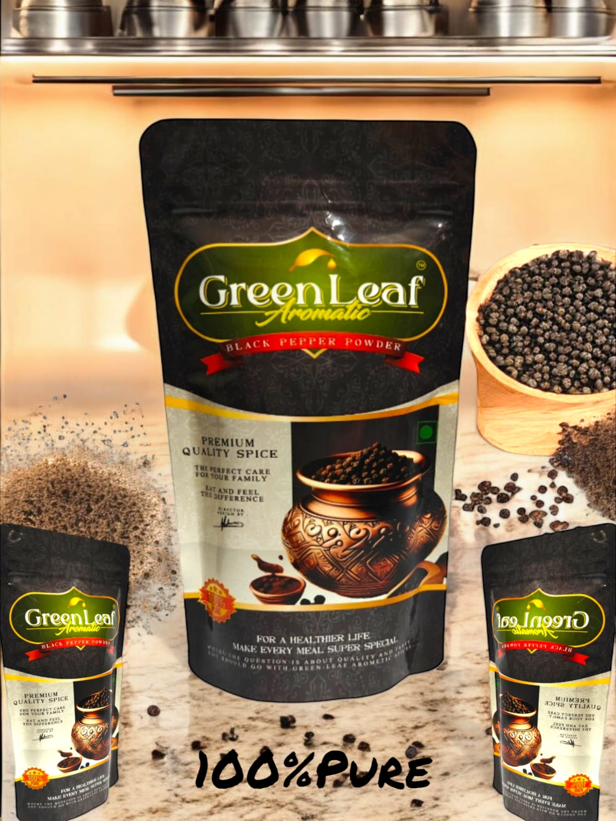 Black Pepper Powder - Premium 100% Pure Quality Spice