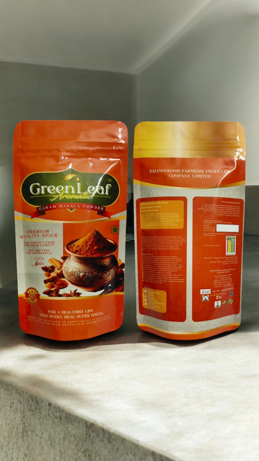 Green Leaf Aromatic Garam Masala Powder - Premium Quality 100% Pure Spice