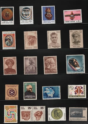 Shobhaphila's Indian MNH Commemorative Year Pack Stamps of 1974 ( 28 stamps)