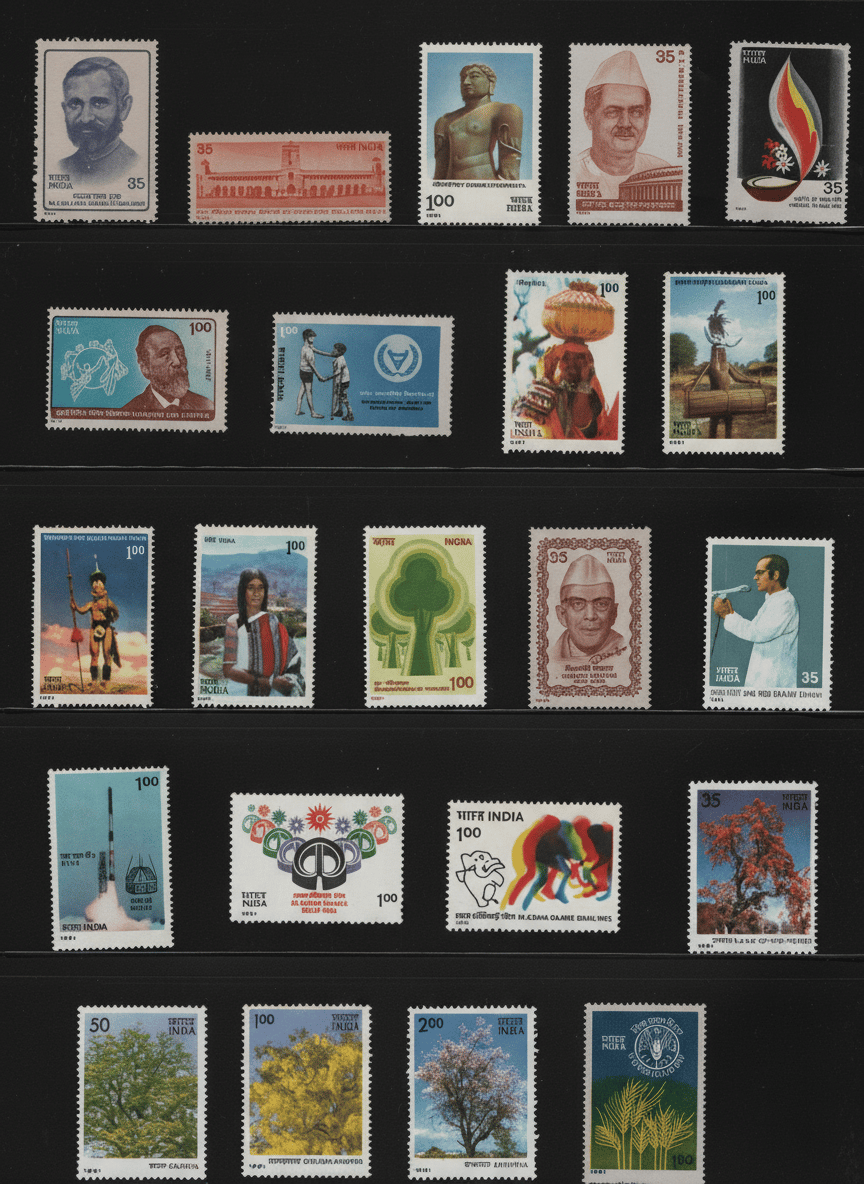 Shobhaphila's Indian MNH Commemorative Year Pack Stamps 1981 ( 37 Stamps)