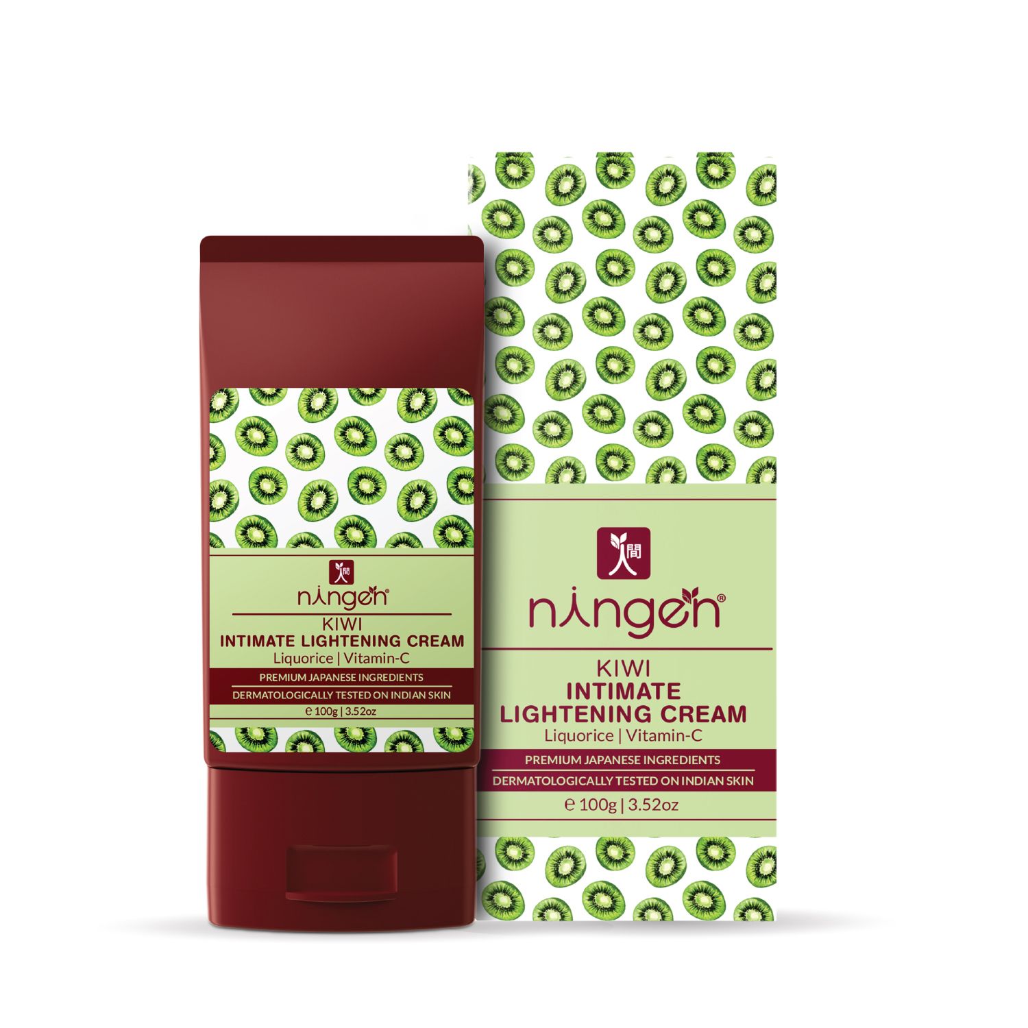 Ningen Kiwi Intimate Lightening Cream I Infused with goodness of Kiwi, Liquorice and Vitamin C I Dermatologically Tested, Paraben Free I For Intimate Areas I 100g