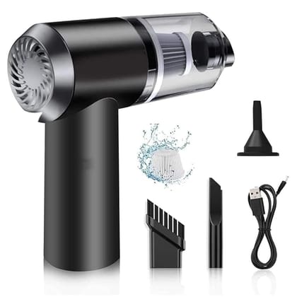 3IN1 Portable Car/Home Vacuum Cleaner with Blower | USB Rechargeable Wireless Handheld Mini Vacuum Cleaner for Traveling, Camping, Reusable (Vacuum with Blower)