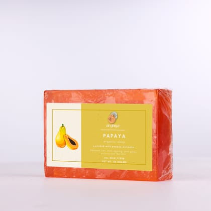 Arghya Papaya Organic Soap for Tan Reduction & Skin Glow (85g) Arghya Papaya Organic Soap for Tan Reduction & Skin Glow (85g)