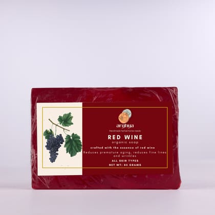 Arghya Red Wine Organic Anti-Aging Soap for All Skin Types, 85g Arghya Red Wine Organic Anti-Aging Soap for All Skin Types, 85g