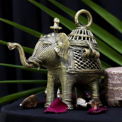 Dhokra Box Elephant Dhokra Box Elephant