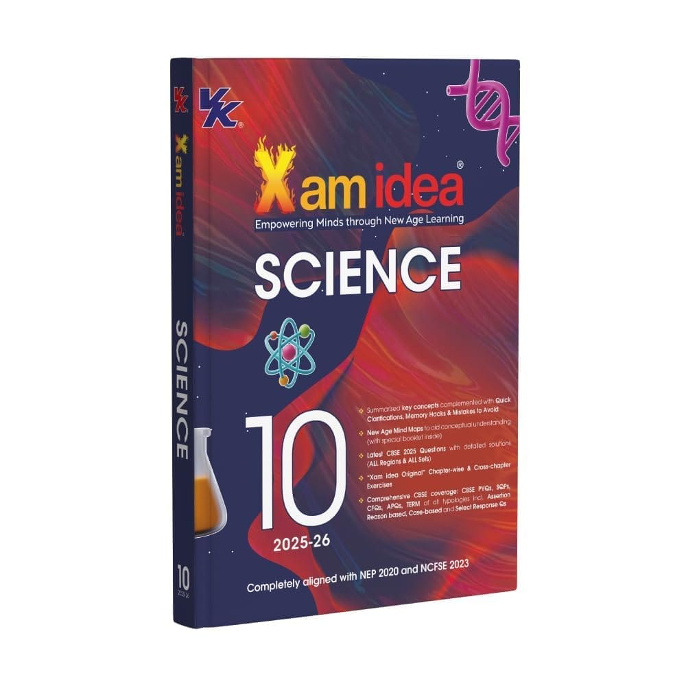 Xam idea Class 10 Science (2025-26) | Latest CBSE Syllabus | Key Concepts | Mind Maps with Special Booklet | Cross Chapter-wise Exercise | Comprehensive coverage Paperback – 1 June 2025