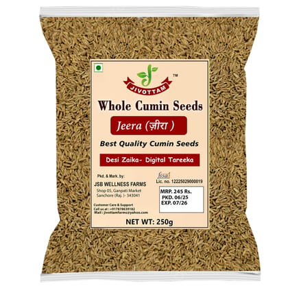 JIVOTTAM Cumin Seeds 250g | Fresh & Aromatic Jeera