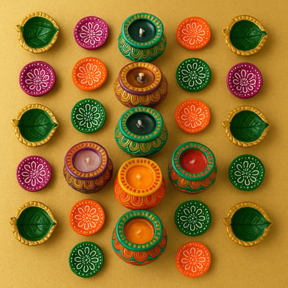 Diwali Diyas Combo Pack Diwali Diyas Combo Pack