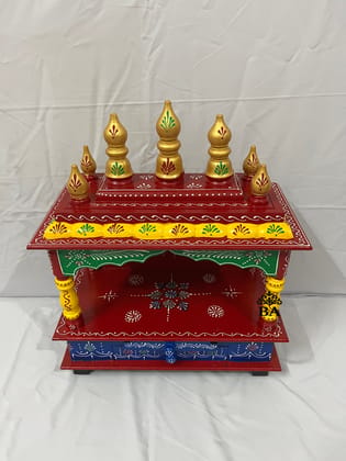 Traditional Handcrafted Wooden Pooja Mandir for Home & Office – Indian Temple pooja Ghar