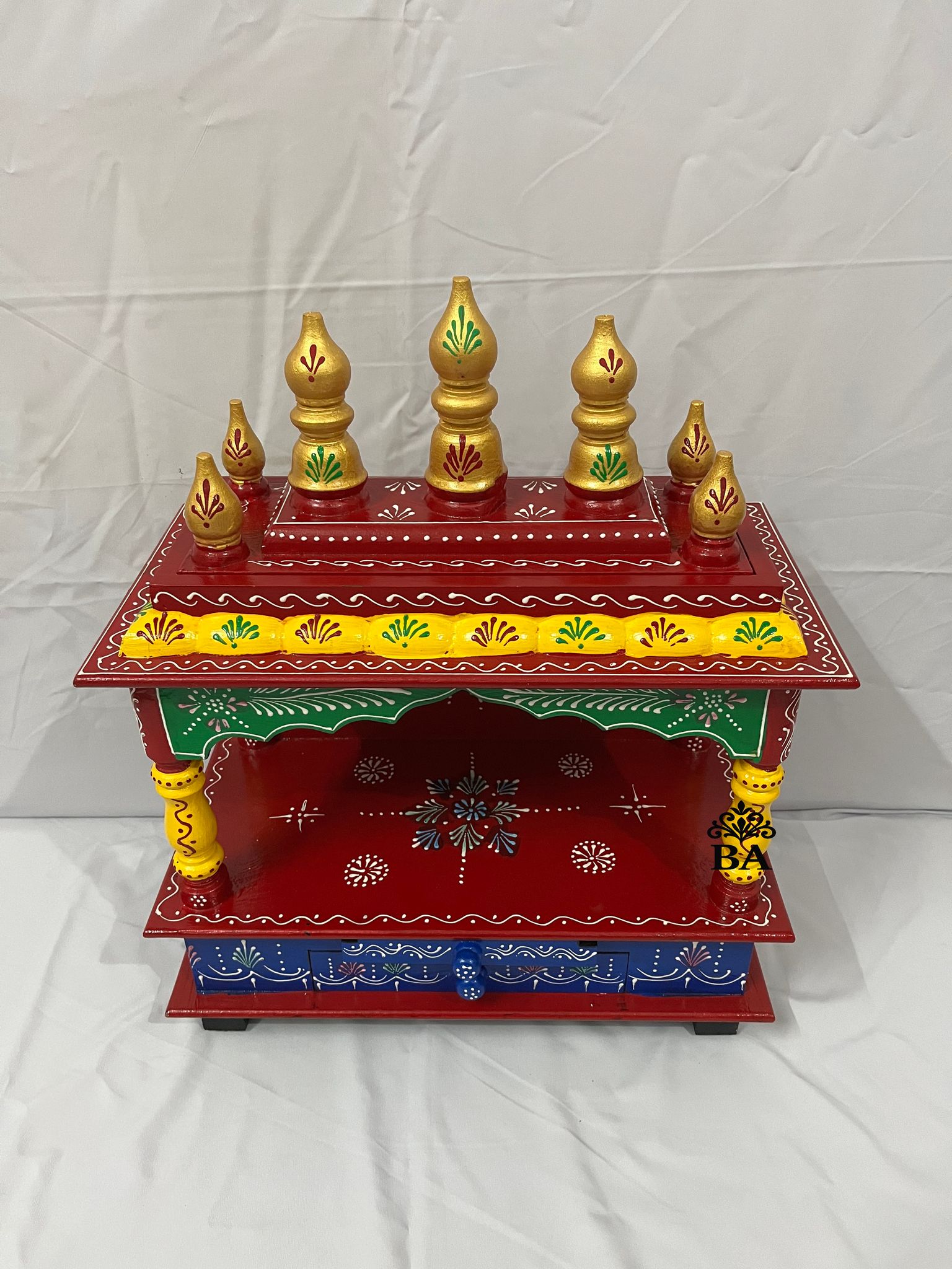 Traditional Handcrafted Wooden Pooja Mandir for Home & Office – Indian Temple pooja Ghar