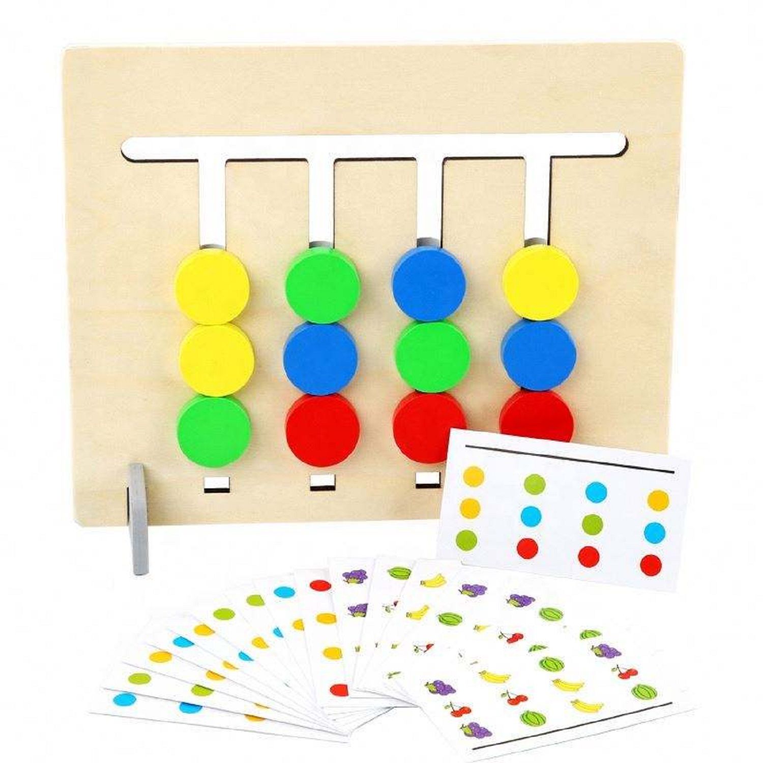 KTRS Enterprise Montessori Educational Wooden Toys Children Busy Board Math Color Children's Counting Geometry Hand Eye Coordination Toy
