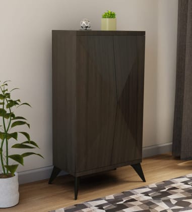 Eros Furniture Bangali Mango Engineered Wood Free Standing Multi-Compartment Shoe Cabinet with High Durability
