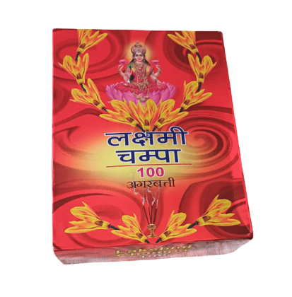 Lakshmi Champa Hand Rolled Incense Sticks (12 x 100 Sticks)