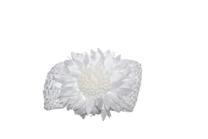 Baby Girl White Floral Headband Infant Hair Accessory
