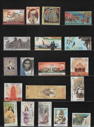 Shobhaphila's MNH Commemorative Year Pack stamps 2019 (108 Nos.)