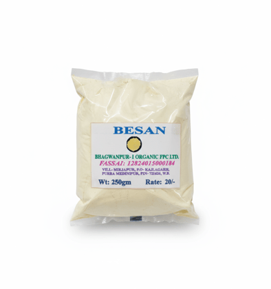 Bhagwanpur-I Organic Besan (Gram Flour) - 250gm Pack