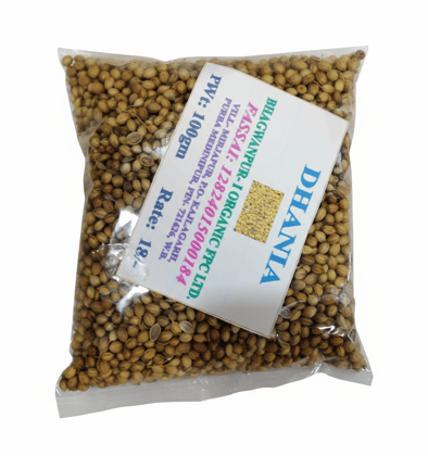 Organic Whole Coriander Seeds (Dhaniya) - Aromatic Indian Spice - 100g Organic Whole Coriander Seeds (Dhaniya) - Aromatic Indian Spice - 100g