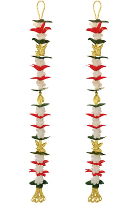 Festive Multicolored Bird and Leaf Decorative Garland Set of 2 Festive Multicolored Bird and Leaf Decorative Garland Set of 2