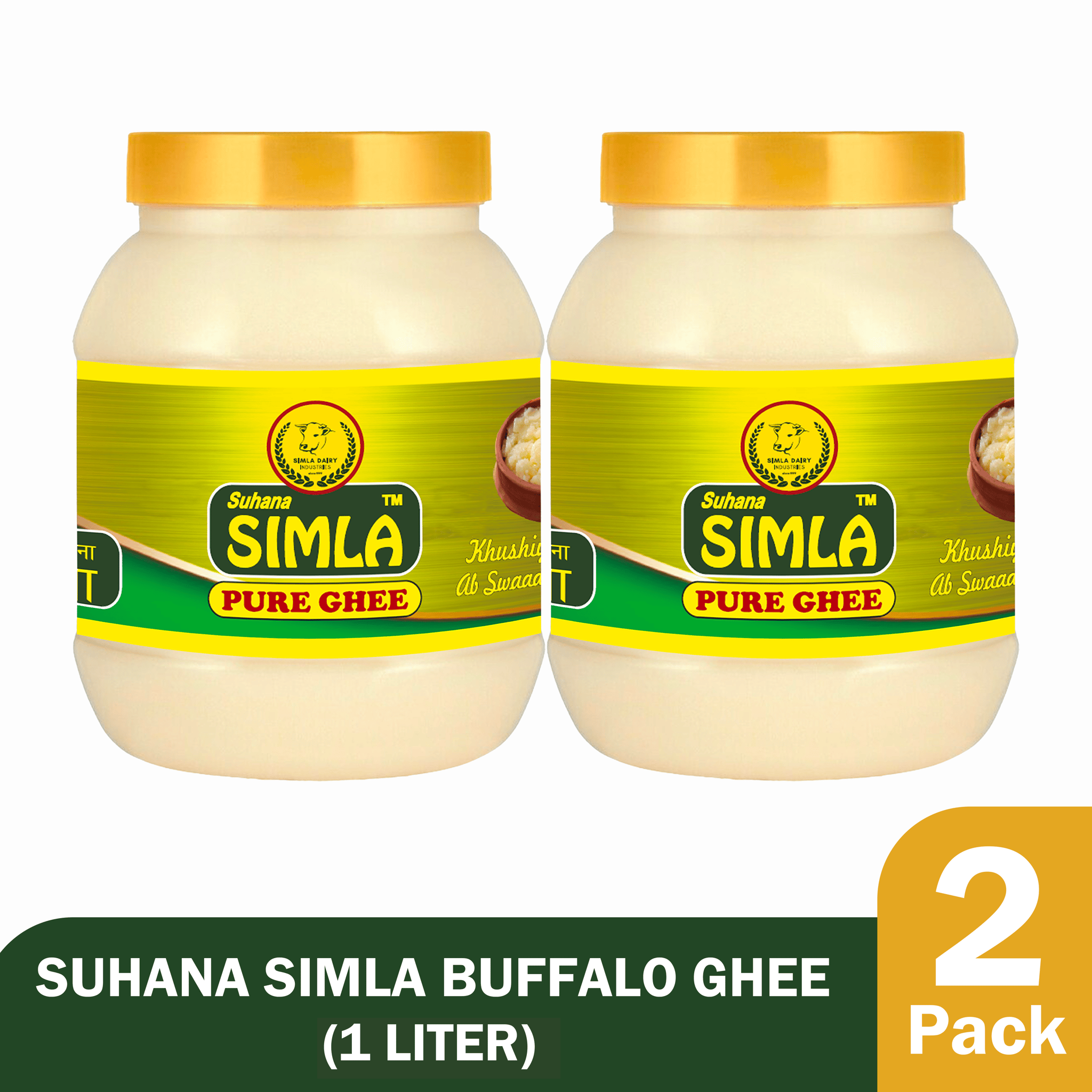 Suhana Simla Pure Buffalo Ghee 1L (Pack of 2)