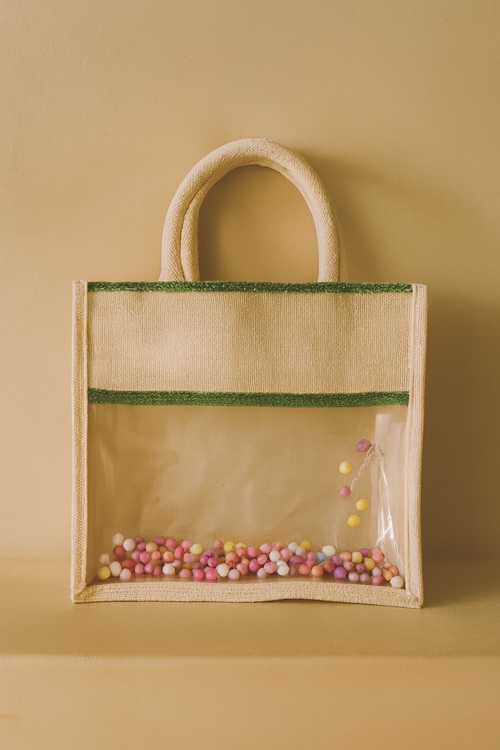 Eco-Friendly Natural Jute Tote Bag with Rolled Handles