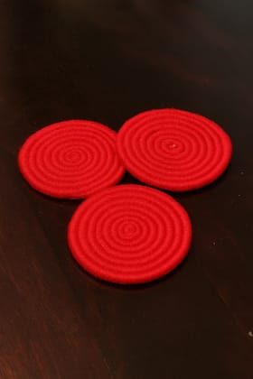 Red Tea Coaster Set (3 Pieces)
