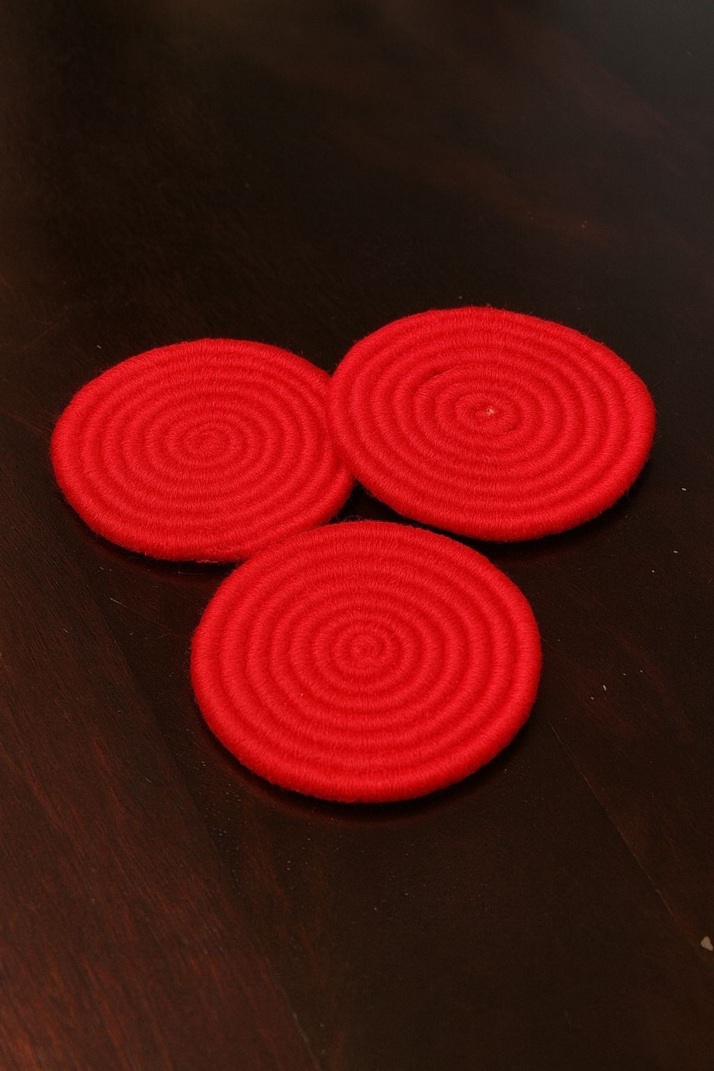 Red Tea Coaster Set (3 Pieces)