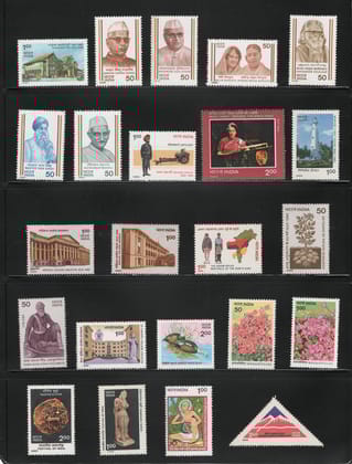 Shobhaphila's Indian MNH Commemorative Year Pack Stamps 1985 ( 38 Stamps)