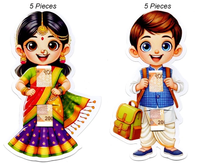 Kids Money Card Holder & Envelopes - 10 Pcs