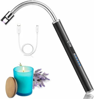 USB Rechargeable Electric Plasma Arc Lighter with Flexible Neck for Candles & Grills