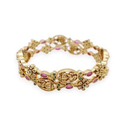 Traditional Gold-Plated Temple Design Bangle Traditional Gold-Plated Temple Design Bangle