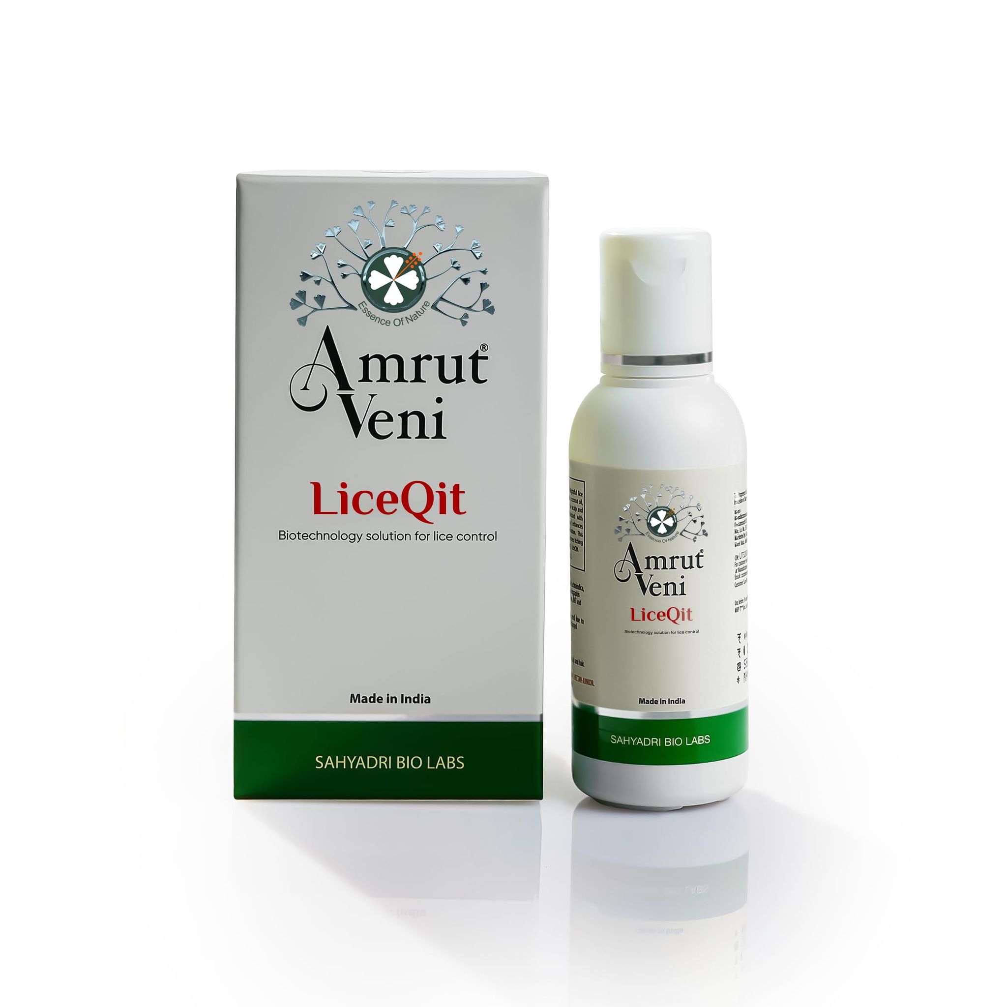 Amrutveni LiceQit Anti-Lice Hair Oil, 50ml | Natural Biotechnology Solution for Lice & Nits Control | Gentle & Effective Scalp Care