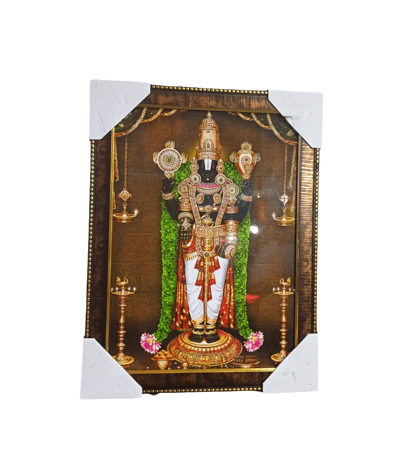Lord Venkateswara Tirupati Balaji Photo Frame for Home Pooja Decor