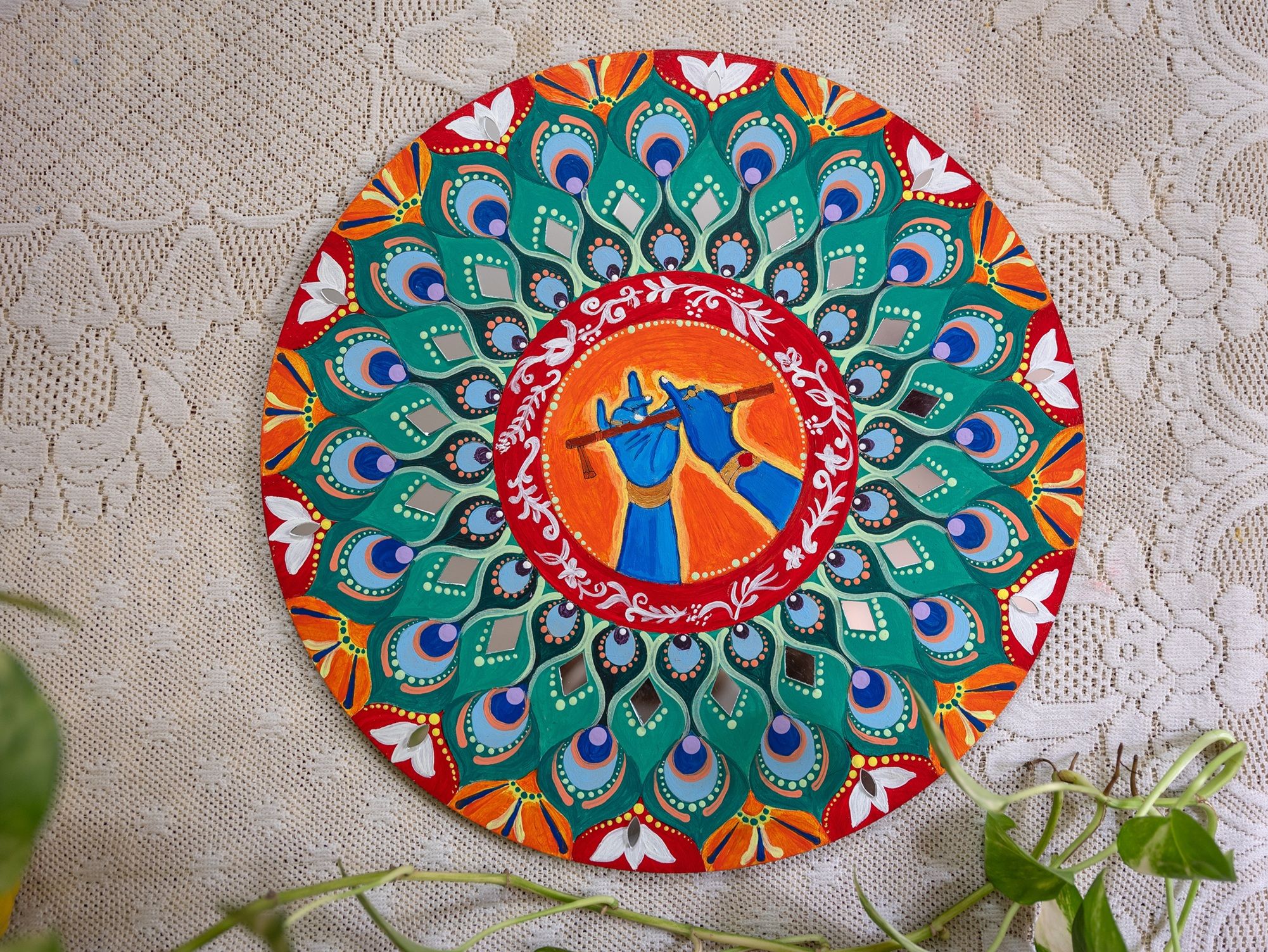 Murli Manohar Mandala 12 inches wall hanging