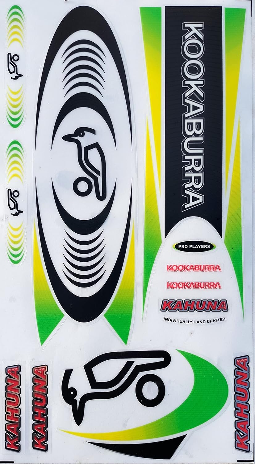 VR3 INTERNATIONAL | 3D DIGITALLY PRINTED KHN Edition | English Willow | Digital Embossed Cricket Bat Sticker | Green