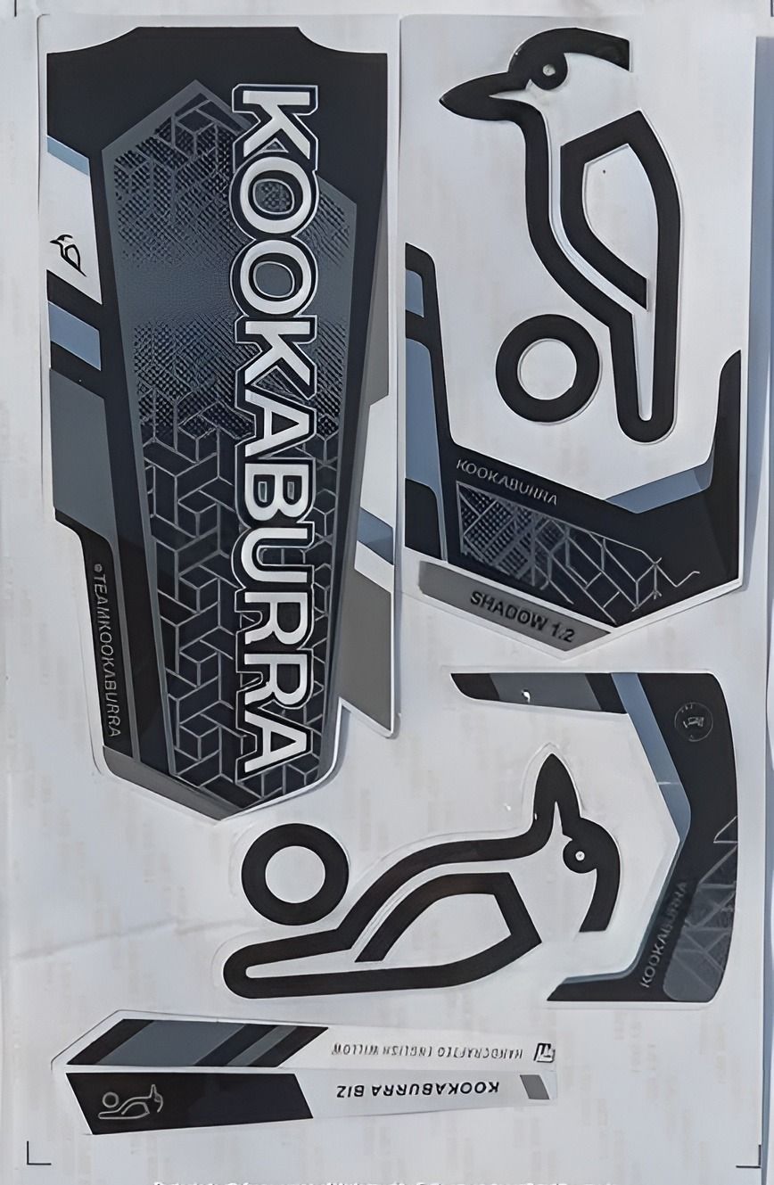 VR3 INTERNATIONAL | 3D Shadow 1.2 Edition | English Willow | Embossed Cricket Bat Sticker | Black