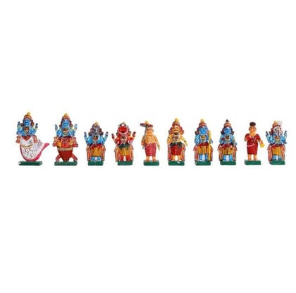 Dashavatara Wooden Set -- Figurines Dashavatara Wooden Set -- Figurines