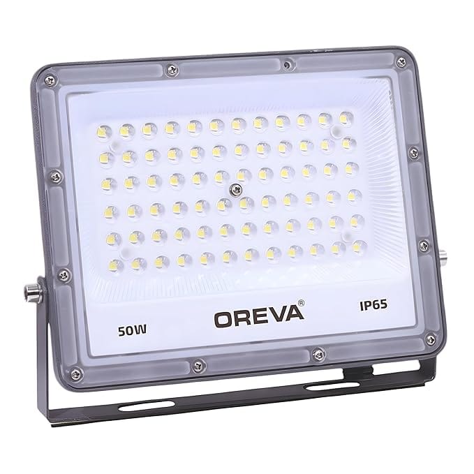 OREVA 50WATT LED FLOOD LIGHT ALUMINIUM BODY WATERPROOF 6500K (2 YRS WARRANTY) 07W LED FREE
