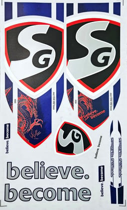 VR3 INTERNATIONAL | Cricket Bat Sticker 4D Digital Embossed English Willow Fiber Tape Sports Accessories Protection, Dragon Red