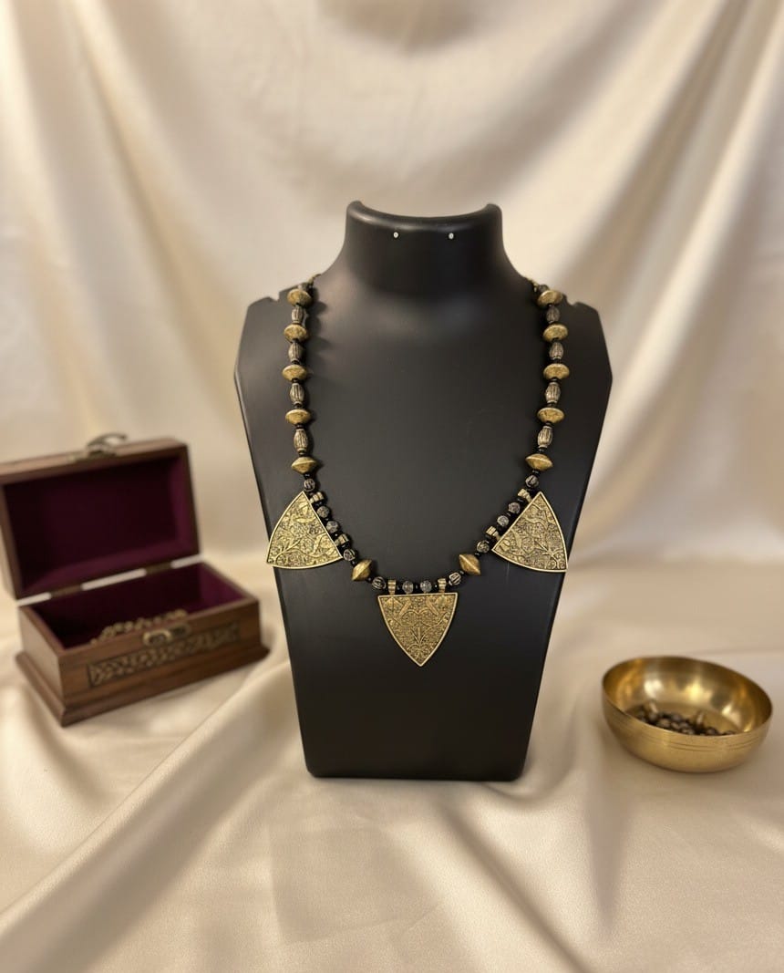 Glamvila Antique Finish Tribal Necklace 