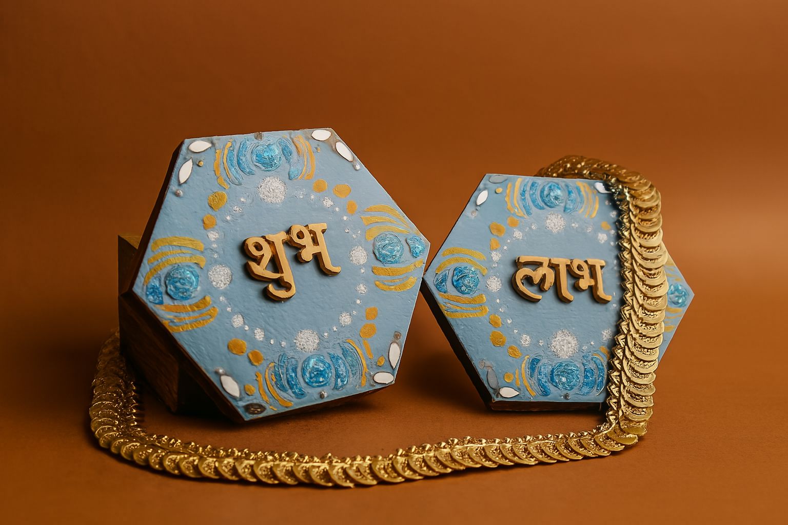 Elegant Handcrafted Shubh Labh Wall Decor 