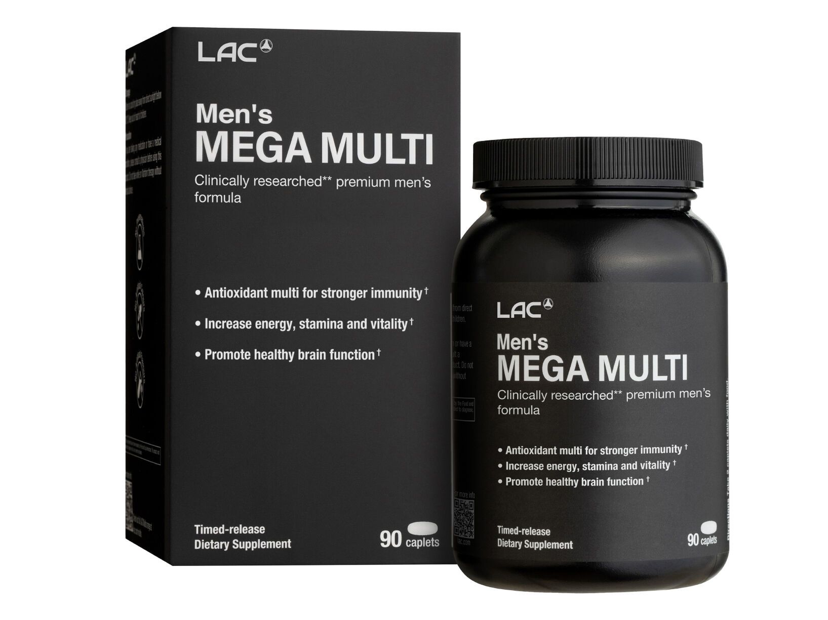 LAC Men’s Mega Multi – Daily Multivitamin for Energy, Strength & Vitality | Antioxidant & Immune Support | Muscle, Heart, and Immune Support – 60 Tablets