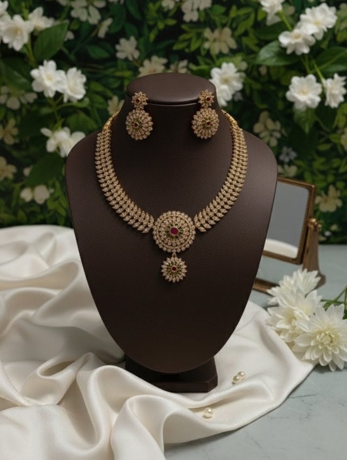 Glamvila AD Stones Jewellery Set