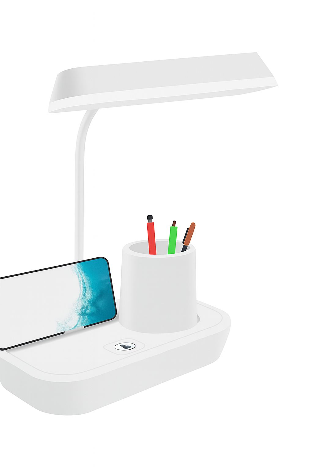 Multi-Functional LED Table Lamp with Pen Holder & Phone Stand, Dimmable, 12 Hr Battery