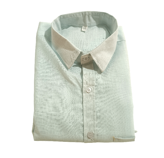 Men's Light Green Shade Cotton Casual Shirt