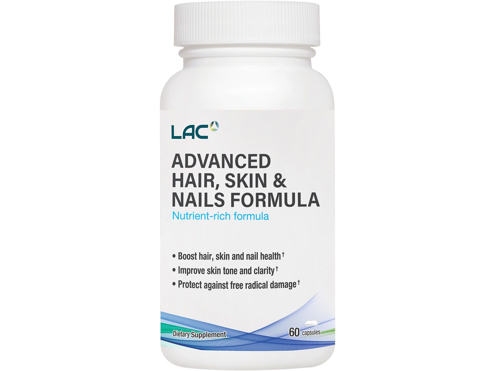 LAC Hair, Skin & Nails Formula – Biotin, Collagen & Vitamins for Hair Growth, Skin Glow & Nail Strength | Beauty Vitamin Supplement | 60 Capsules